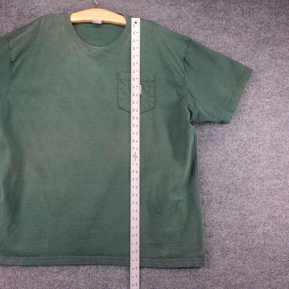 Carhartt Short Sleeve T Shirt Size 2XL Green Patch Logo Front Pocket - Picture 4 of 12